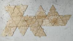 Laser Cut Dymaxion Projection World Map Puzzle