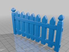 24th Scale Model Classic Wooden Fence MineeForm FDM 3D Print STL File 3D Printer Model