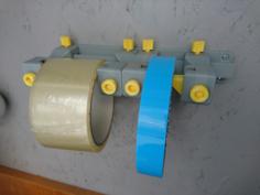 Ajustable Tape Rolls Holder 3D Printer Model