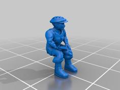 1/100th Scale (15mm) Sci/Fi Captain Abara 3D Printer Model