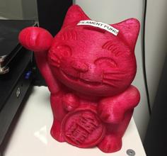 Maneki-Neko Money Cat Bank 3D Printer Model