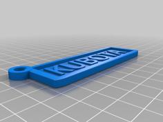 Kubota Keychain 3D Printer Model