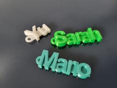 126 Different Names Personalized Keychain Nametag 3D Printer Model