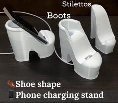 Shoe Phone Charging Stand / Holder 3D Printer Model