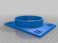 4″ Duct To Flat Surface 3D Printer Model