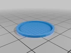 Miniature 28-32 Mm Diamond Plate Base 3D Printer Model