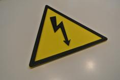 Warning / High Voltage / Danger Sign 3D Printer Model