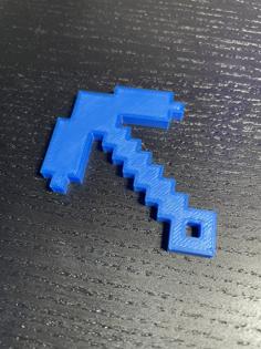 Minecraft Pickaxe Keychain 3D Printer Model