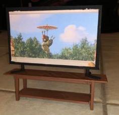 75″ Big Screen TV And TV Stand 1:12 Scale 3D Printer Model