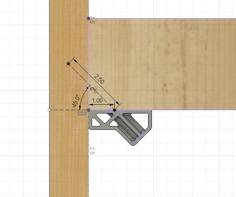 Wood Screw Jig 45° 1″ Offset 3D Printer Model