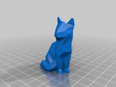 Low Poly Cat 50% 3D Printer Model