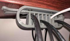 Under Desk Cable Management With Cable Lock 3D Printer Model