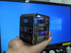 Raspberry Pi 4B Desktop Case With Ups 3D Printer Model