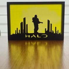 Halo Silhouette Art 3D Printer Model