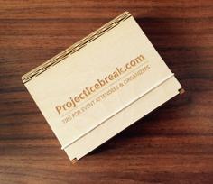 Laser Cut Flex Box (Wooden Box With Living Hinge) – Smaller, For 3×4″ Name Badges