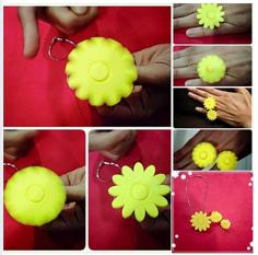 Rotating Flower Accessories ( Ring , Necklace) 3D Printer Model