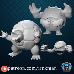 Geodude / Graveler / Golem (Pokemon 35mm True Scale Series) 3D Printer Model