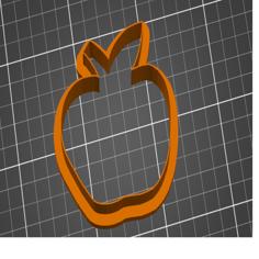 Apple Cookie Cutter With Leaf 3D Printer Model