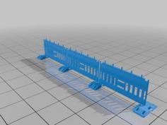 European Construction Safety Barriers H0 Scale 3D Printer Model