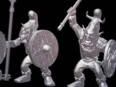 Hobgoblins W Spear / Infernal Dwarfs Vassals 3D Printer Model