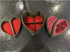 Heart Jewellery Box With Tray Insert 3D Printer Model