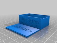 Box Slide Lid With Text 3D Printer Model