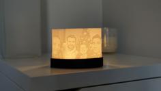 Lithophane Night Stand Powerd By A Battery 3D Printer Model