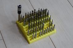 4mm Hexbit Holder / Organizer 3D Printer Model