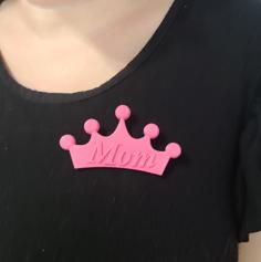 Princess Tiara Baby Shower Badges 3D Printer Model