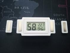 Hygrometer/Thermometer Magnetic Holder 3D Printer Model