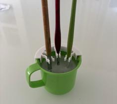 3-brushes Cup Holder For Soaking 3D Printer Model