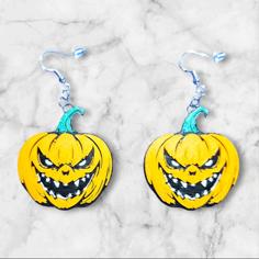 Halloween Jacko Killer Pumpkin Earrings 3D Printer Model