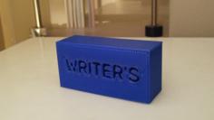 Writers Block 3D Printer Model