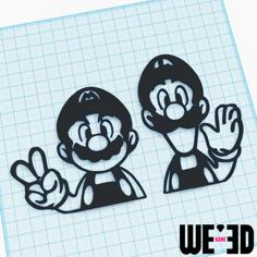 Mario & Luigi Art – We3dUK 3D Printer Model