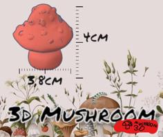 3d Mushroom Sculpture 3D Printer Model