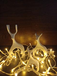 CUTE CHRISTMAS DEER FAMILY 3D Printer Model