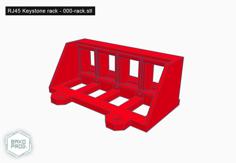 RJ45 Keystone Rack 3D Printer Model