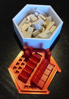 Catan Player Pieces Box W/ Organizer Lid 3D Printer Model