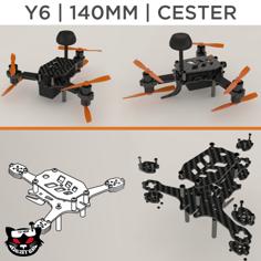 CMB 140 Y6 – Micro Brushless Fpv Multirotor 3D Printer Model