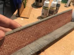 Brick Wall With Sidewalk For Laser Cutter