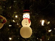 Light Up Snowman Ornament 3D Printer Model