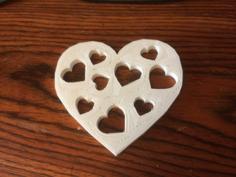 St. Valentine Day Cup Coaster 3D Printer Model