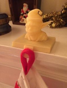 Weighted Christmas Stocking Holder With Yoda 3D Printer Model