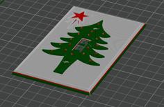 Christmas_Light Switch Plate 3D Printer Model