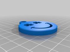 Smiley Face Keychain 3D Printer Model