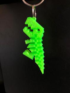 Flexi Rex With Keychain Nose Hole 3D Printer Model