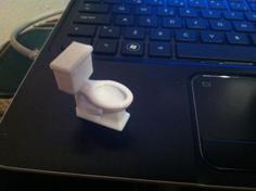 Toilet Keychain 3D Printer Model