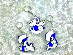 Cute Lugia Chibi Pokemon Fridge Magnet/Keychain 3D Printer Model