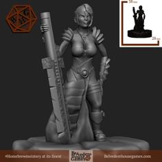 Dwarven Butcher 28mm Support Free 3D Printer Model