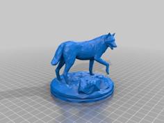 Low Poly Wolf 3D Printer Model